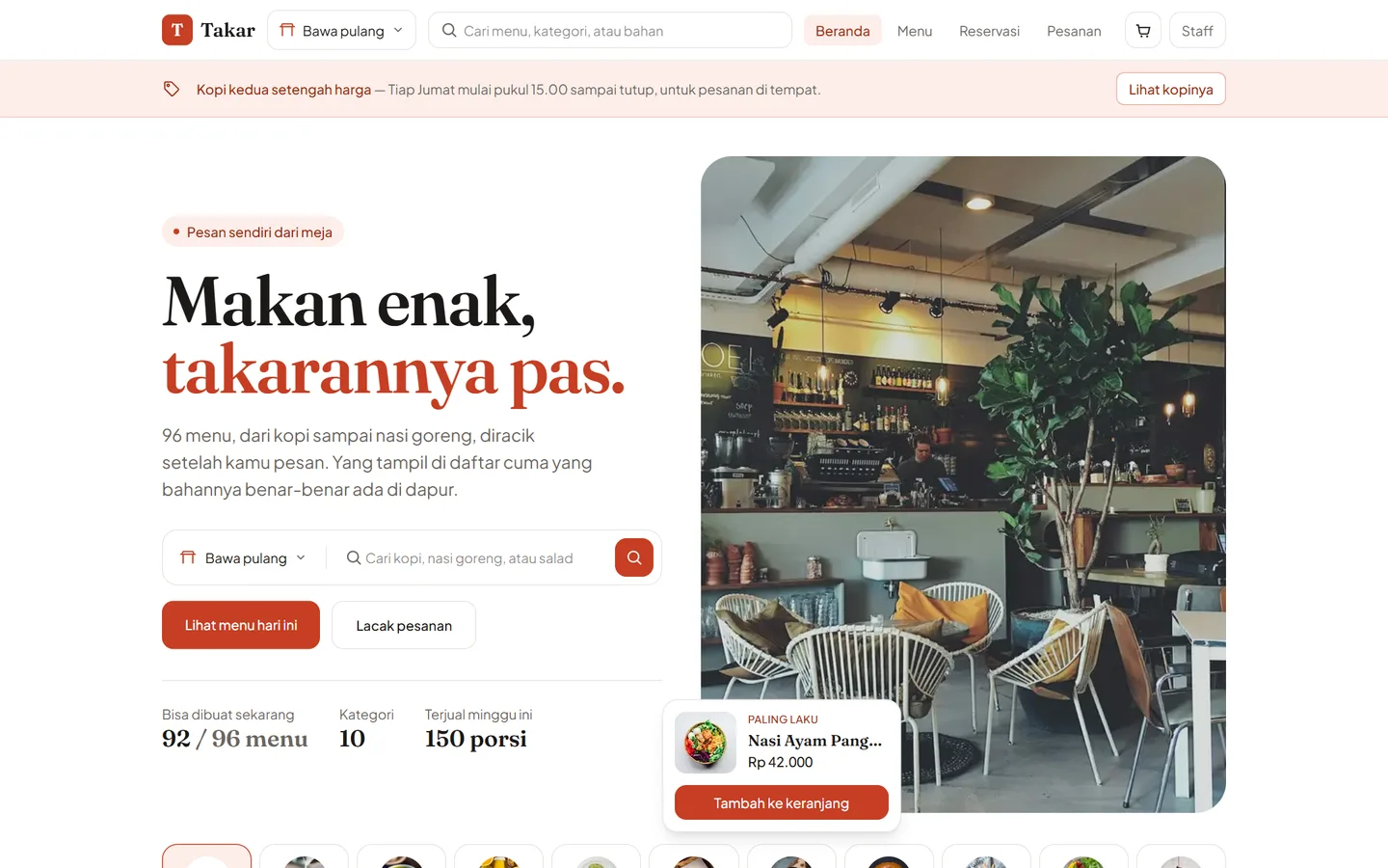 Takar — Cafe Ordering & Inventory